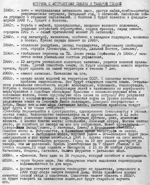 Точный прогноз от Глобы