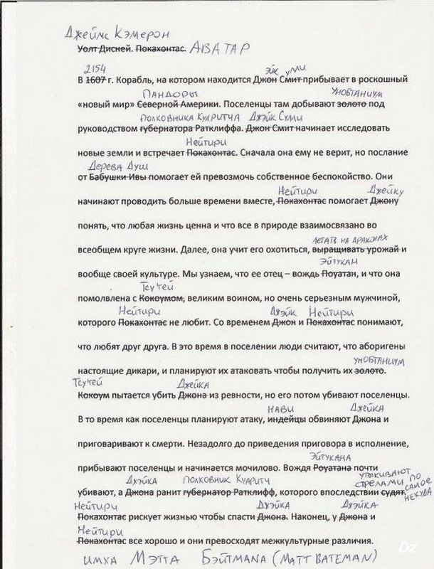 Сюжет Аватара